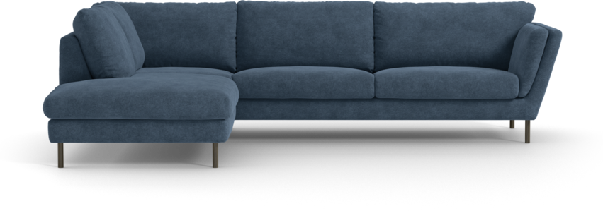 Madison Lux - 3-sits soffa med divan vänster - Blå