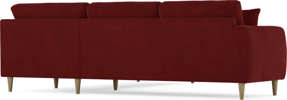 Eden - Hörnsoffa, 2,5+2,5-sits - Röd