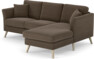Eden - 2-sits soffa med schäslong - Brun