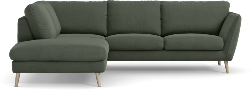 Madison Lux - 2-sits soffa med divan vänster - Grön