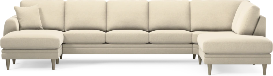 Eden - 3-sits soffa med schäslong vänster och divan höger - Beige