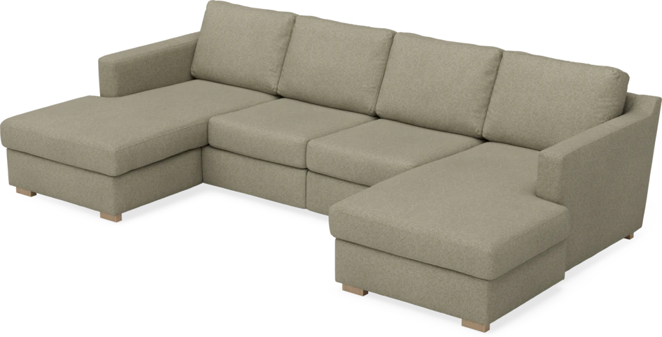Friday - 2-sits soffa med två schäslonger - Beige