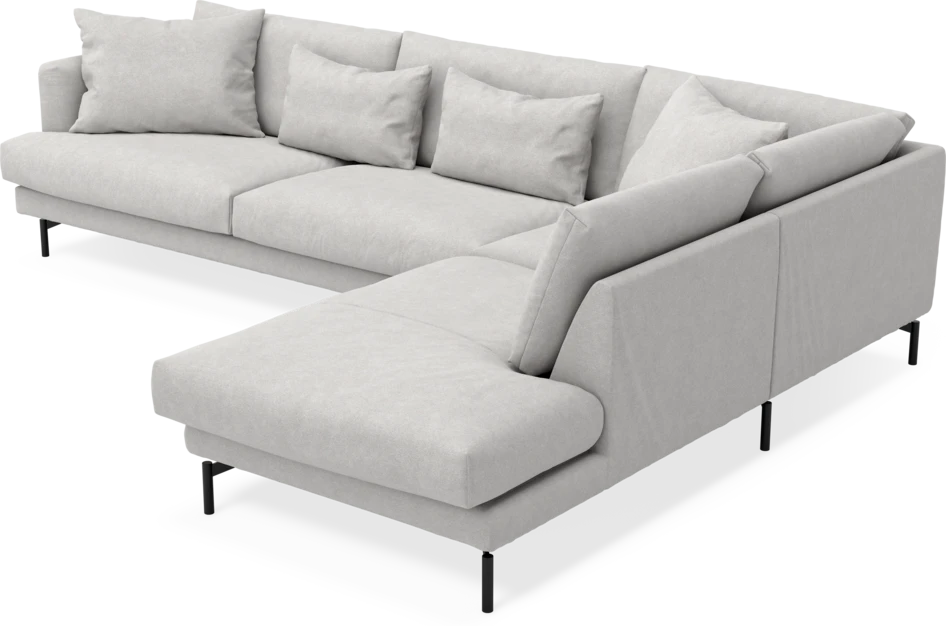 Harper - 3-sits soffa med divan höger - Grå