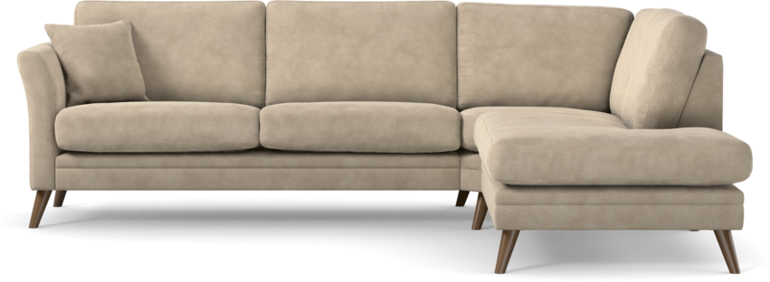 Eden - 2,5-sits soffa med divan - Brun