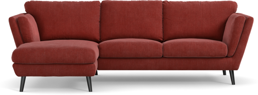 Madison Lux - 2-sits soffa med schäslong vänster - Rosa