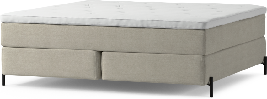 Delux Dream - Kontinentalsäng, dubbelsäng med bäddmadrass och sängben - Beige