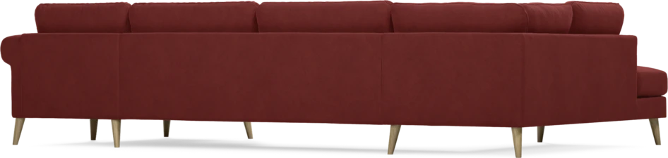 Bridge - 3-sits soffa med divan vänster och schäslong höger - Röd