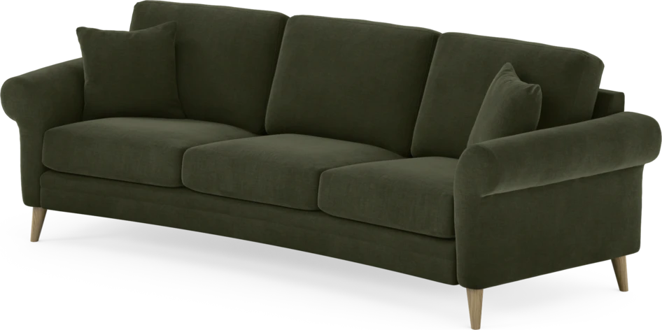 Eden - 3-sits soffa svängd - Grön