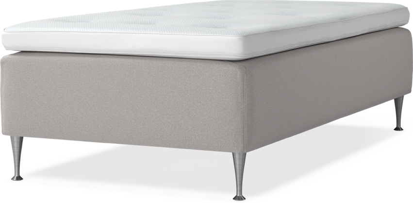 Delux Dream - Ramsäng, enkelsäng med bäddmadrass - Grå