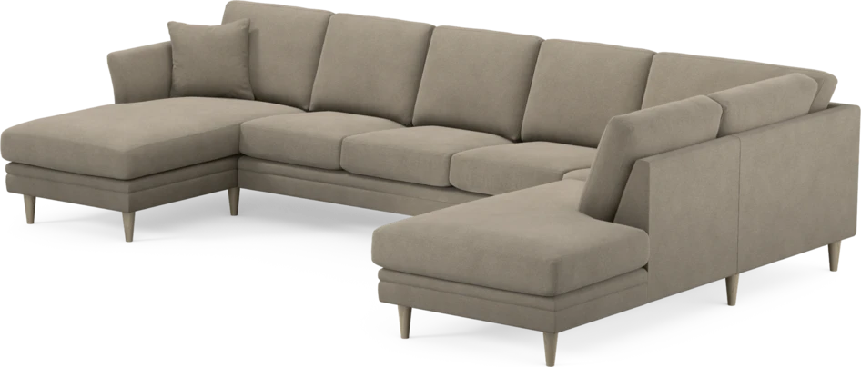 Eden - 3-sits soffa med schäslong vänster och divan höger - Beige
