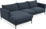 Impression Delux - 3-sits soffa med schäslong vänster - Blå