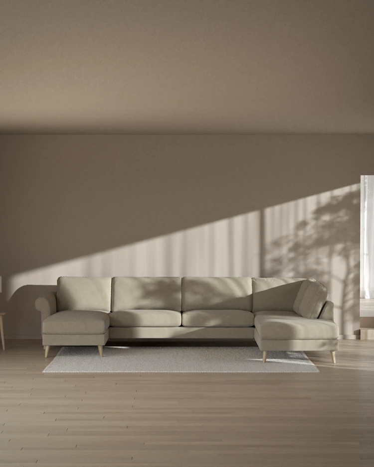 Bridge - 3-sits soffa med schäslong vänster och divan höger - inspiration