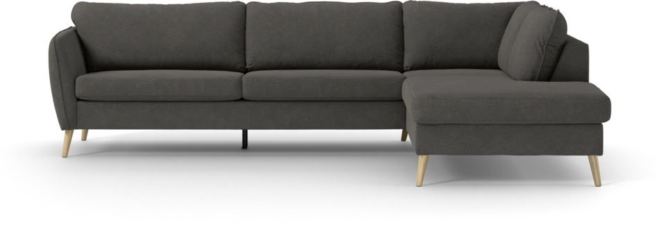 County - 2,5-sits soffa med divan höger - Brun