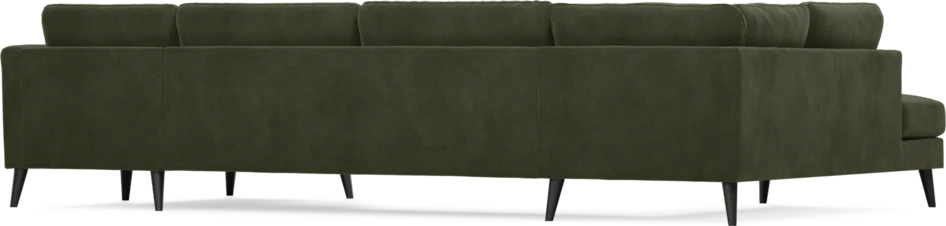 Bridge - 3-sits soffa med divan vänster och schäslong höger - Grön