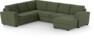 Friday - Hörnsoffa, 2+3-sits med schäslong höger - Grön