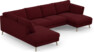 Madison Lux - 2-sits soffa med divan vänster och schäslong höger - Röd