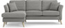 Eden - 2-sits soffa med schäslong - Grå
