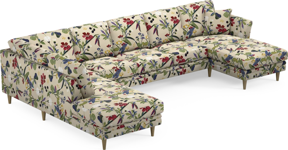 Eden - 3-sits soffa med divan vänster och schäslong höger - Flerfärgad