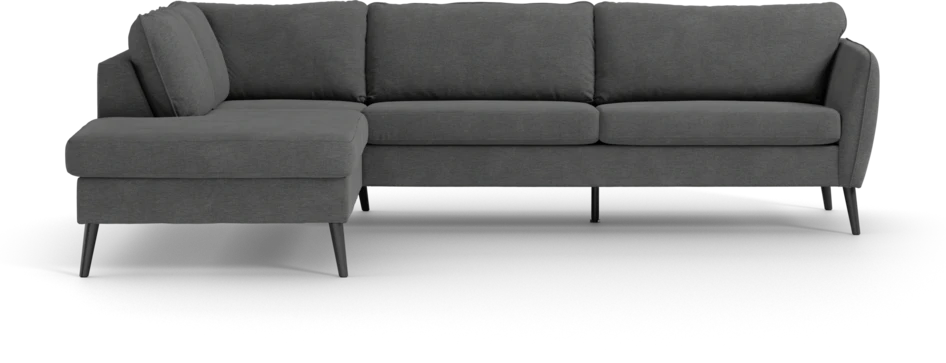 County - 2,5-sits soffa med divan vänster - Grå