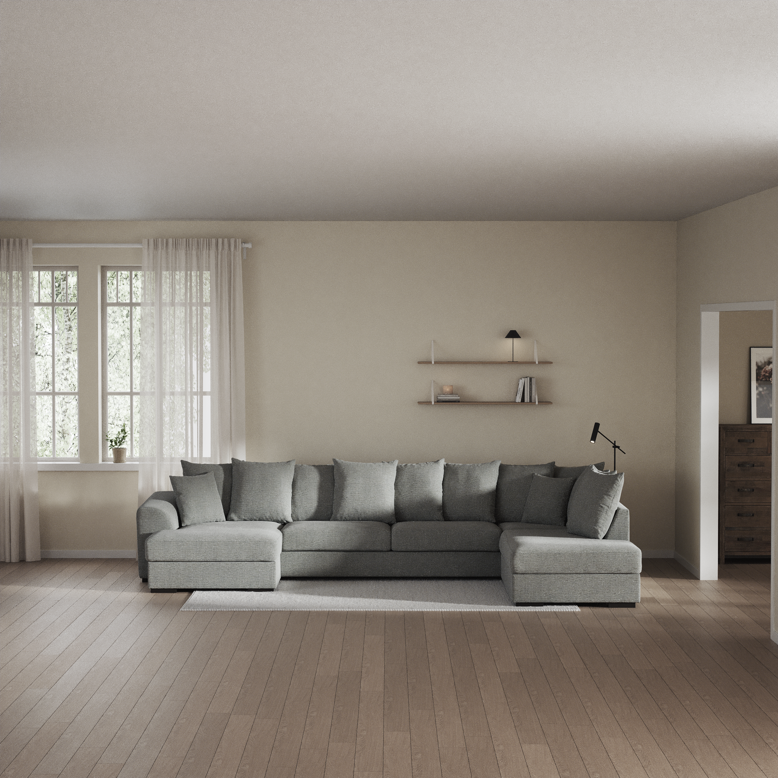 Town, 3-sits soffa med divan höger och schäslong vänster