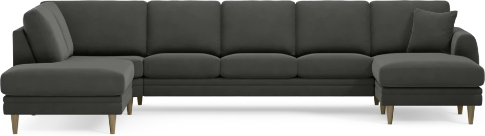 Eden - 3-sits soffa med divan vänster och schäslong höger - Grå