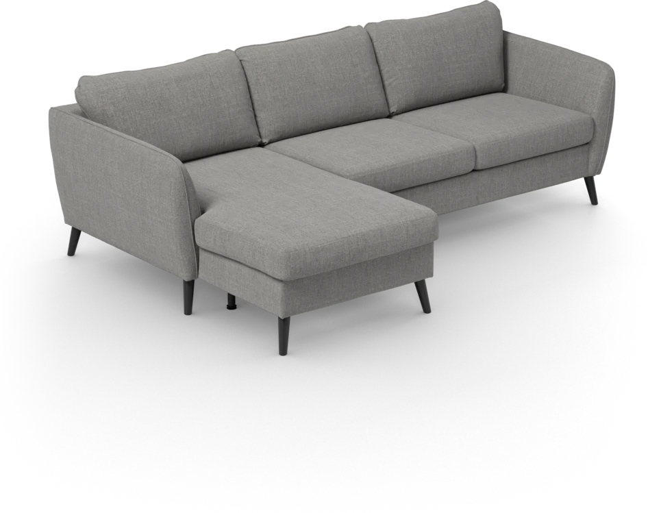 County - 3-sits soffa med flyttbar schäslong - Grå