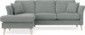 Eden - 2-sits soffa med schäslong - Grå