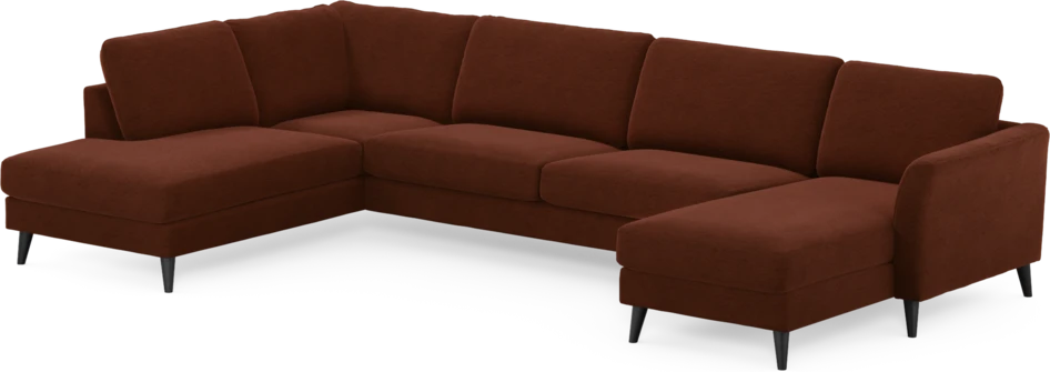 Bridge - 3-sits soffa med divan vänster och schäslong höger - Orange