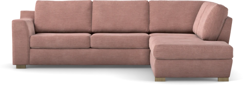 Friday - 2,5-sits soffa med divan höger - Rosa