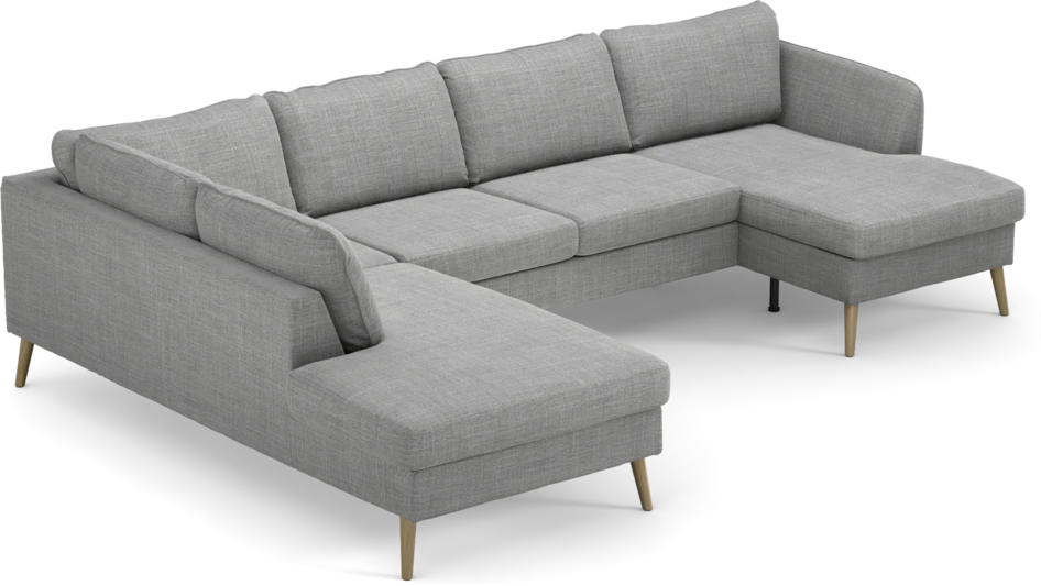 County - 3-sits soffa med divan vänster och schäslong höger - Grå
