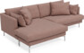 Harper - 4-sits med schäslong XL vänster - Rosa