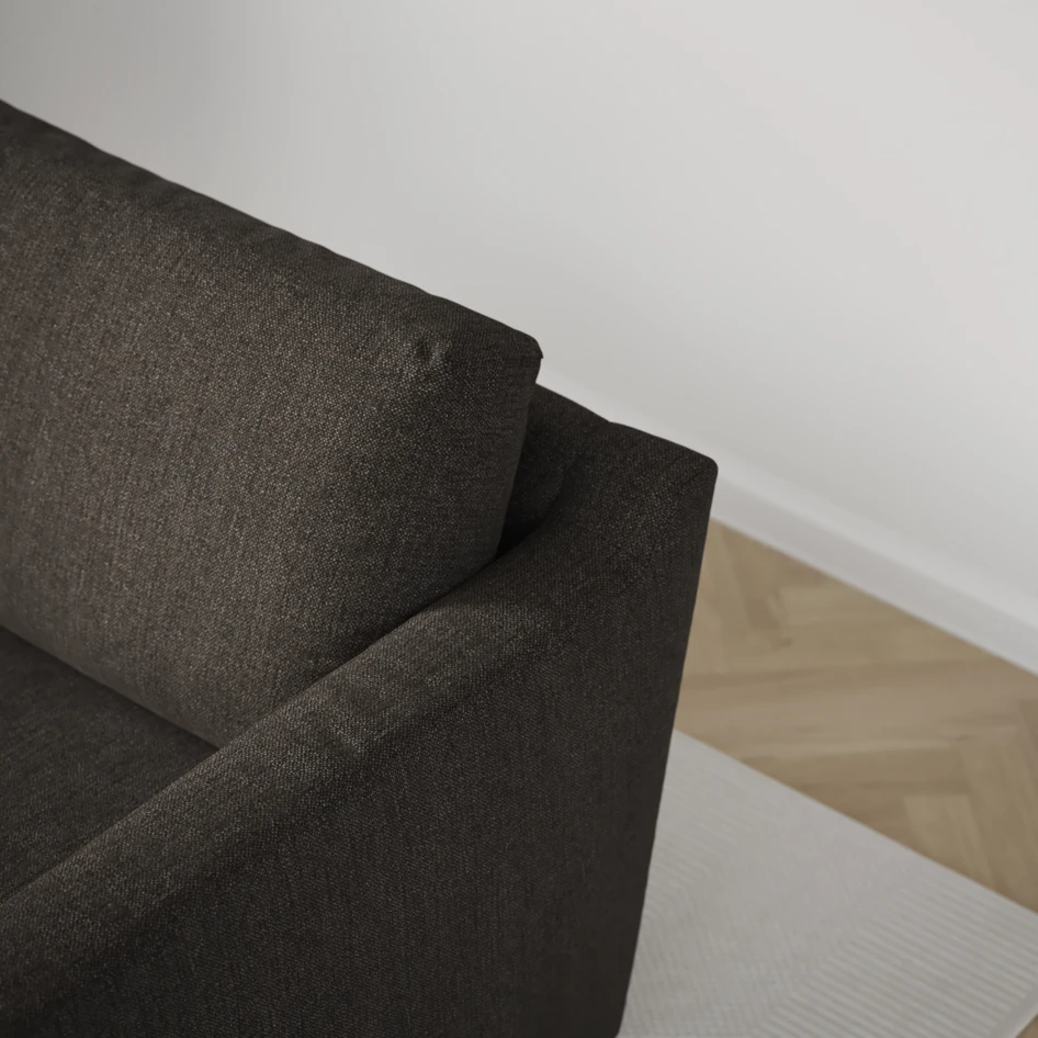Friday - 2,5-sits soffa med divan höger - Brun