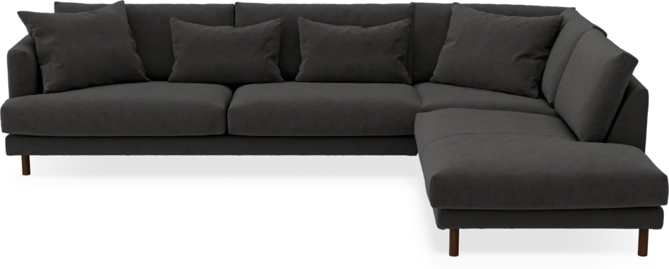 Harper - 3-sits soffa med divan höger - Grå