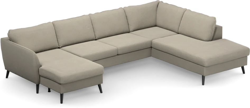 County - 3-sits soffa med schäslong vänster och divan höger - Grå