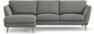 Madison Lux - 2-sits soffa med schäslong vänster - Grå