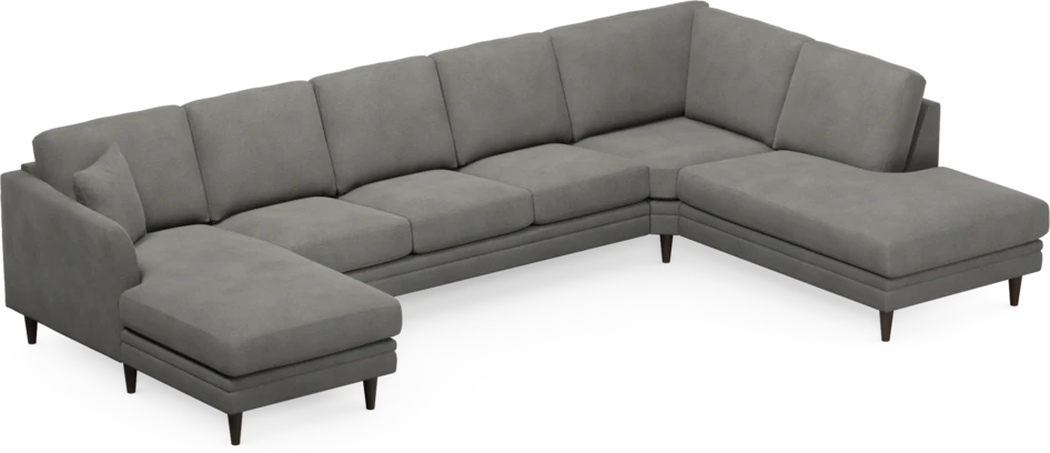 Eden - 3-sits soffa med schäslong vänster och divan höger - Grå