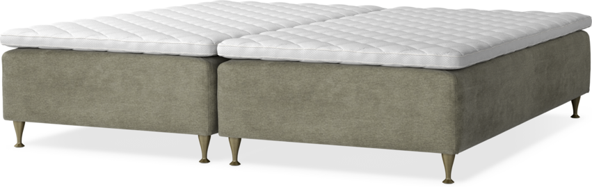 Delux Dream - Ramsäng, dubbelsäng med bäddmadrass - Beige