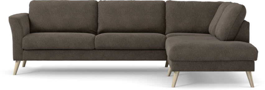 Bridge - 3-sits soffa med divan höger - Gul