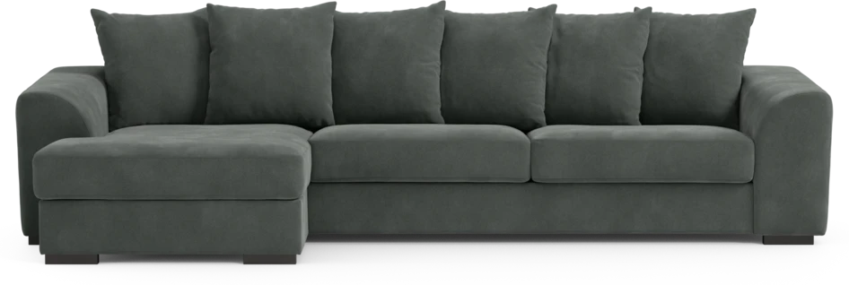 Town - 3-sits soffa med schäslong vänster - Grå