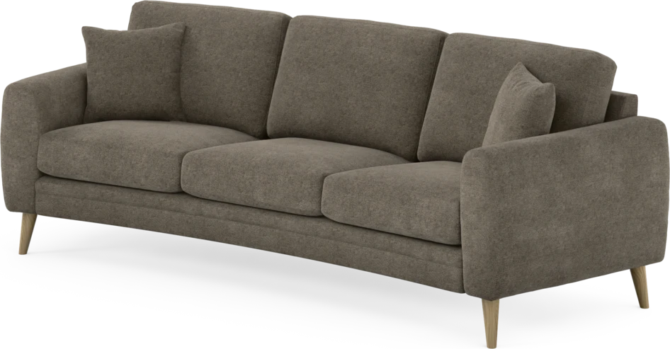 Eden - 3-sits soffa svängd - Brun