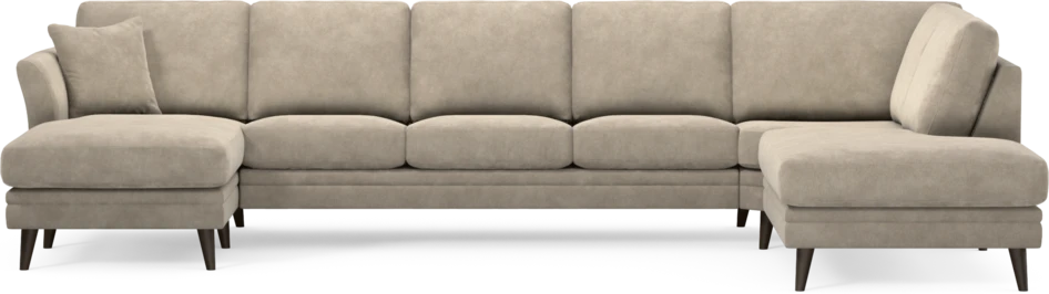 Eden - 3-sits soffa med schäslong vänster och divan höger - Beige