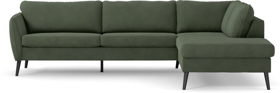 County - 2,5-sits soffa med divan höger - Grön