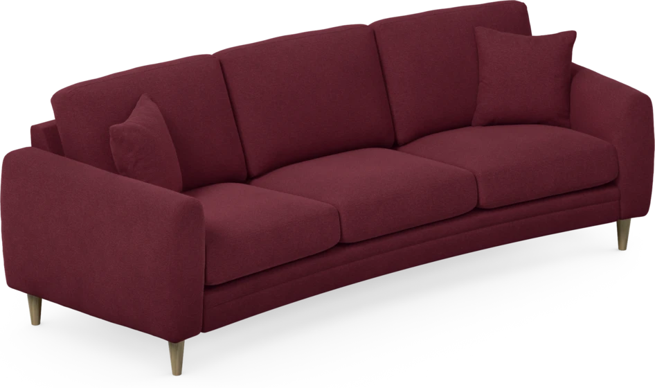 Eden - 3-sits soffa svängd - Röd