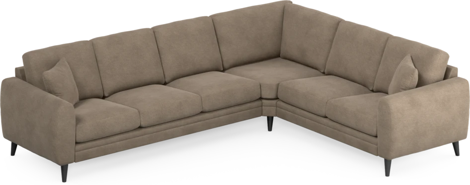 Eden - Hörnsoffa, 3+2-sits - Brun