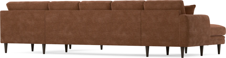 Eden - 3-sits soffa med schäslong vänster och divan höger - Orange