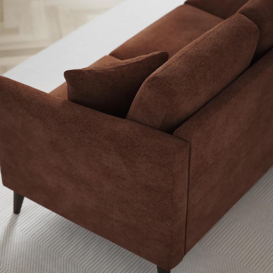Eden - 3-sits soffa svängd - Orange