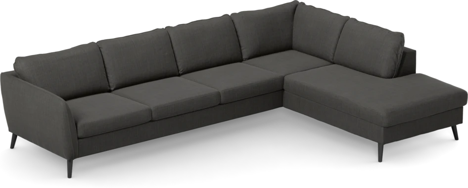 County - 3-sits soffa med divan höger - Grå