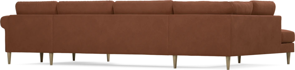 Bridge - 3-sits soffa med divan vänster och schäslong höger - Orange