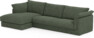 Cherrie Klädsel -  3-sits soffa med schäslong vänster - Grön