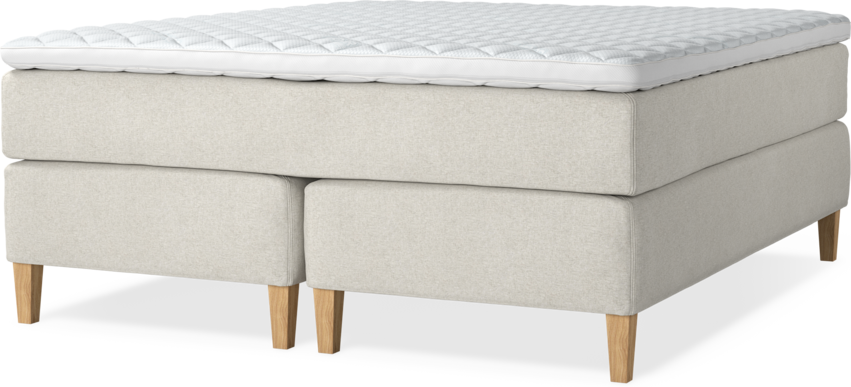 Delux Exclusive - Kontinentalsäng, dubbelsäng med bäddmadrass - Beige